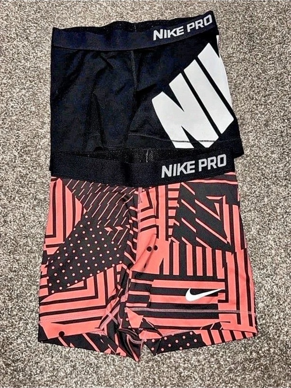 Nike Pro Compression Shorts Bundle in Black & Pink